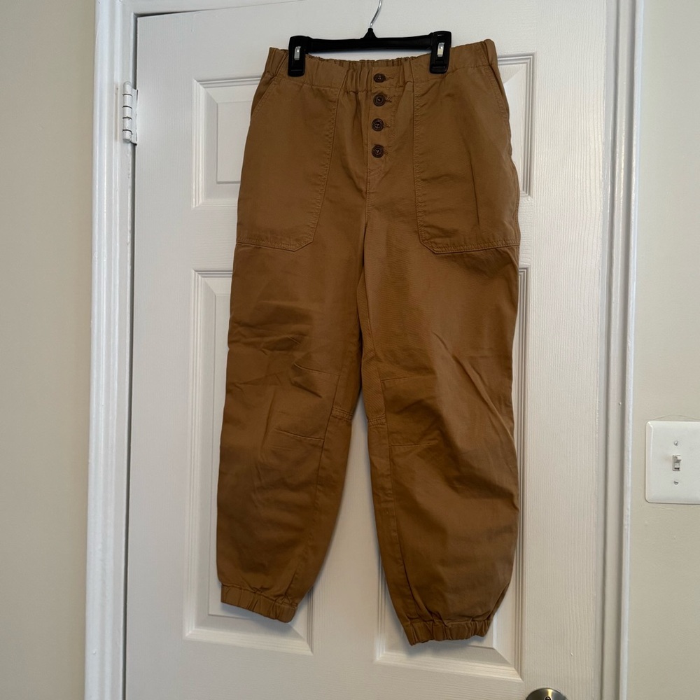 Free People Cadet Pull On Jogger Pant women’s size small beige tan brown